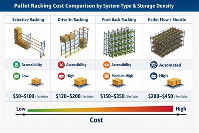 Canllaw Costau Racio Pallet 2026: Prisiau Go Iawn, Costau Cudd a Ffyrdd Craff o Arbed