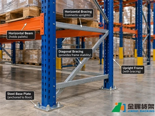Ffrâm Unionsyth rac Pallet Bracing: Sut Mae'n Cefnogi Sefydlogrwydd Rack